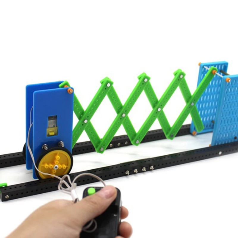 

DIY Homemade Toy Remote Control Rolling Shutter Door Electric Retractable Door Kid Inventions Science DIY Experiment Kit