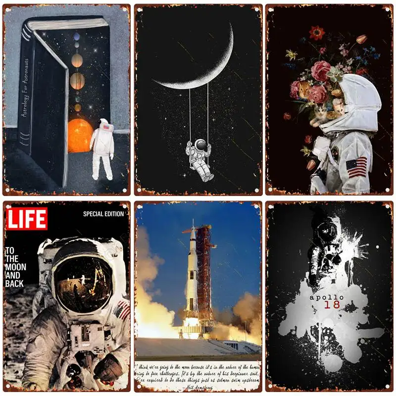 Tin Sign Adventurer Astronaut Print Moon Print Solar System Print Astronaut Retro Wall Art for Home Decor Nursery Print
Tin Sign Adventurer Astronaut Print Moon Print Solar System Print Astronaut Retro Wall Art for Home Decor Nursery Print