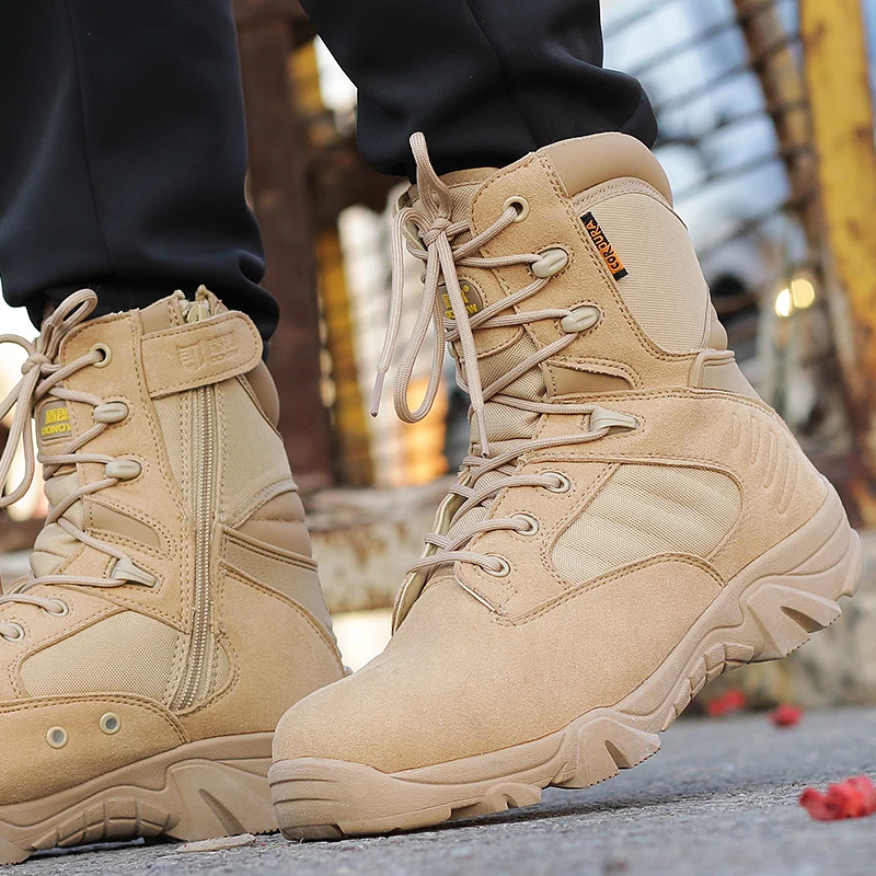 Mens Tactical Boots Military Desert SWAT American Combat Boots Outdoor Winter Shoes Breathable Wearable CS Boots Chaussure Homme
Mens Tactical Boots Military Desert SWAT American Combat Boots Outdoor Winter Shoes Breathable Wearable CS Boots Chaussure Homme