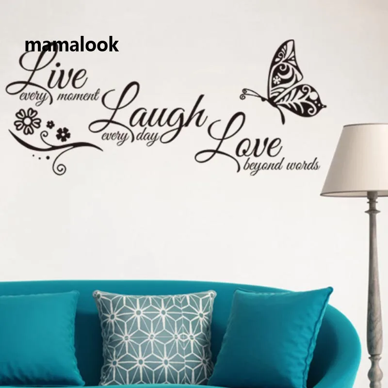 Live Laugh Love Butterfly Flower Wall Art Sticker Modern Wall Decals Quotes Vinyls Stickers Wall Sticker Home Decor Living Room
Live Laugh Love Butterfly Flower Wall Art Sticker Modern Wall Decals Quotes Vinyls Stickers Wall Sticker Home Decor Living Room