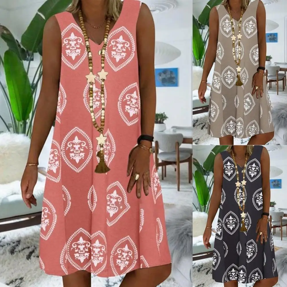 Vintage Ladies Ladies Solid Color Simple Dress Knee Length Casual Dress Printing for Shopping
Vintage Ladies Ladies Solid Color Simple Dress Knee Length Casual Dress Printing for Shopping