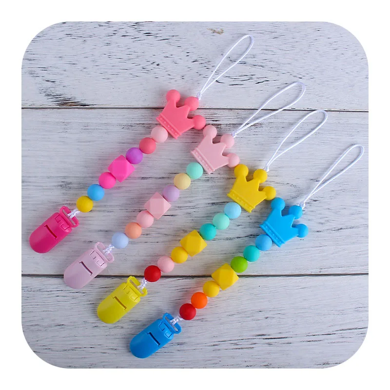Pacifier Clip Holder Baby Silicone Teether Bead Nipple Chain BPA Free Teething Holder For Bebe Chewing Silicone Baby Accessories 
Pacifier Clip Holder Baby Silicone Teether Bead Nipple Chain BPA Free Teething Holder For Bebe Chewing Silicone Baby Accessories
