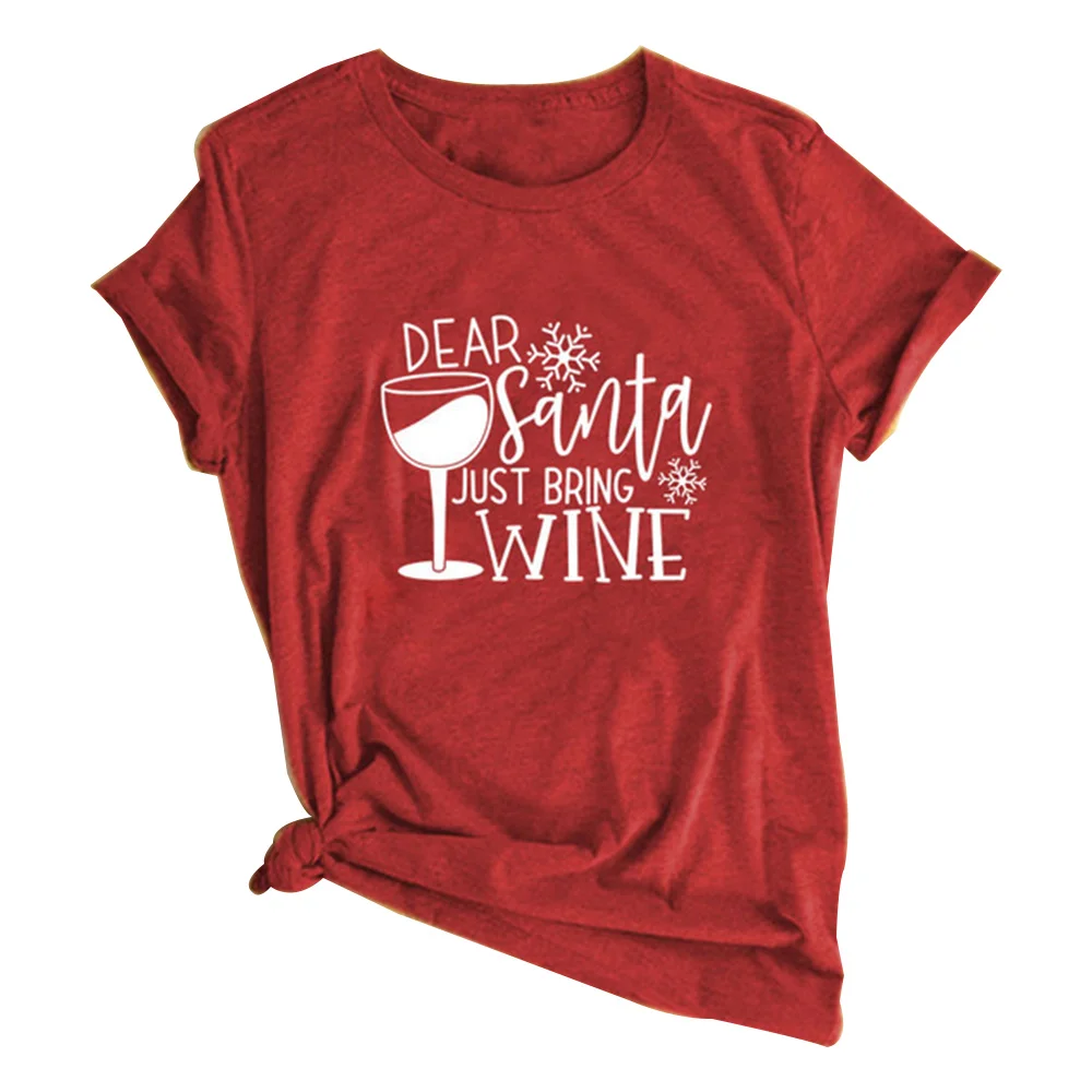 Wine glass letter printed women's T-shirt large size summer T-Shirt ladies simple casual multi-color short-sleeved o neck tops
Wine glass letter printed women's T-shirt large size summer T-Shirt ladies simple casual multi-color short-sleeved o neck tops