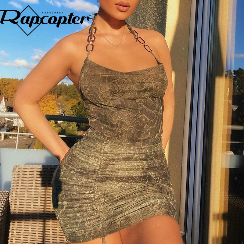 Rapcopter Y2K Floral Halter Dress Vintage Chain Backless Sexy Mini Dress Boho Ruched Drawstring Skinny Party Club Dress Women
Rapcopter Y2K Floral Halter Dress Vintage Chain Backless Sexy Mini Dress Boho Ruched Drawstring Skinny Party Club Dress Women