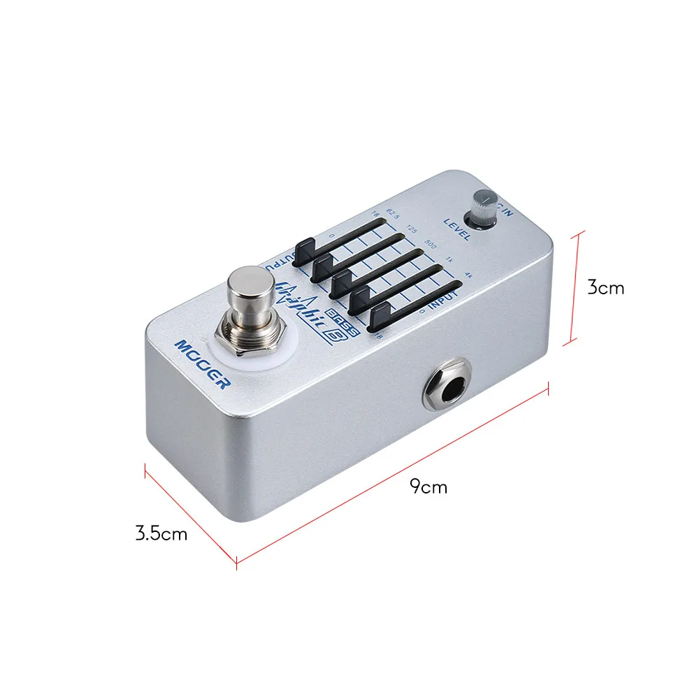 MOOER Graphic B Guitar Effect Pedal 5-Band EQ Bass Equalizer Guitar Pedal True Bypass Full Metal Shell Guitar Accessories
MOOER Graphic B Guitar Effect Pedal 5-Band EQ Bass Equalizer Guitar Pedal True Bypass Full Metal Shell Guitar Accessories