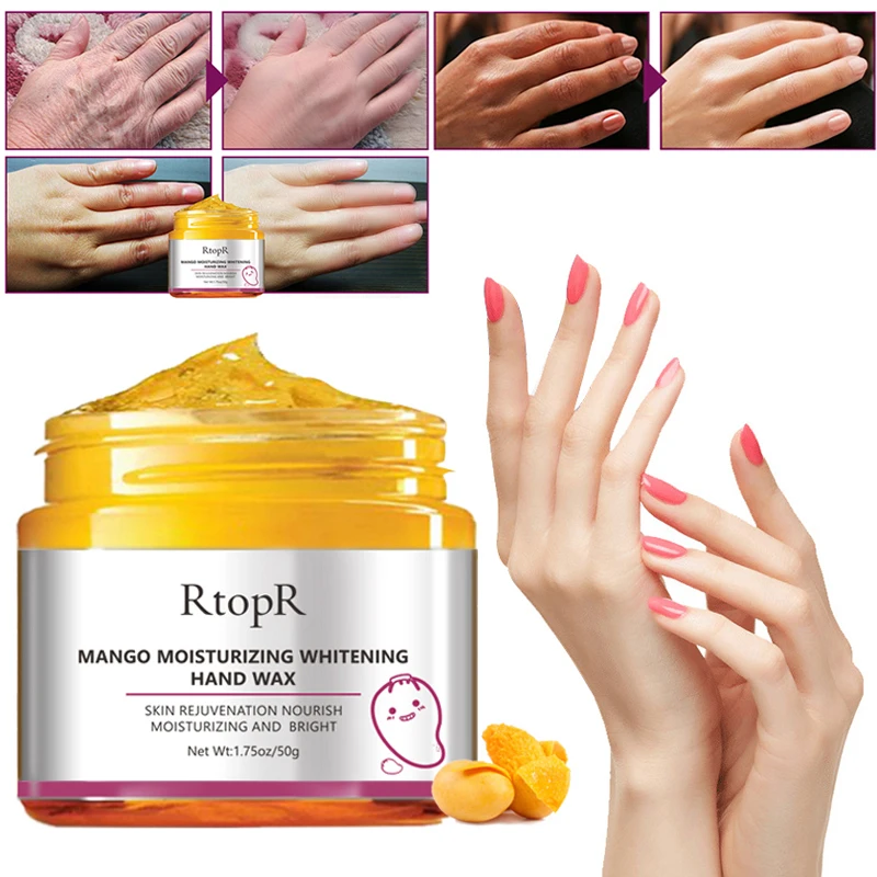 RtopR Mango For Hands Mask Hand Wax Whitening Moisturizing Repair Exfoliating Calluses Filming Anti-Aging Hand Skin Cream 50g
RtopR Mango For Hands Mask Hand Wax Whitening Moisturizing Repair Exfoliating Calluses Filming Anti-Aging Hand Skin Cream 50g