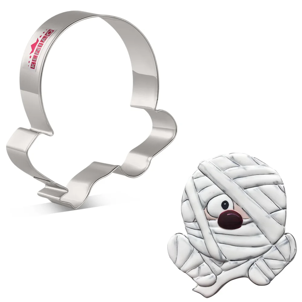 KENIAO Halloween Mummy Cookie Cutter - 10 X 9.1 CM - Biscuit Fondant Pastry Bread Sandwich Mold - Stainless Steel -by Janka
KENIAO Halloween Mummy Cookie Cutter - 10 X 9.1 CM - Biscuit Fondant Pastry Bread Sandwich Mold - Stainless Steel -by Janka