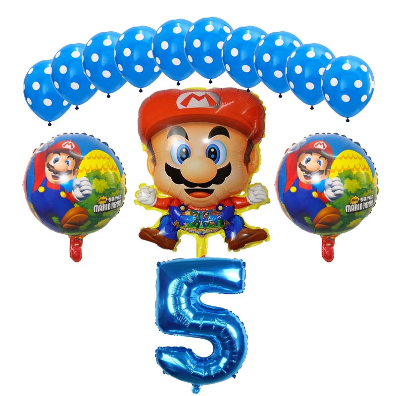 14pcs Super Mario Balloon 30 Inch Number Balloons Boy Girl Birthday Party Mario Luigi Bros Mylar Blue Red Balloon Set Decoration
14pcs Super Mario Balloon 30 Inch Number Balloons Boy Girl Birthday Party Mario Luigi Bros Mylar Blue Red Balloon Set Decoration