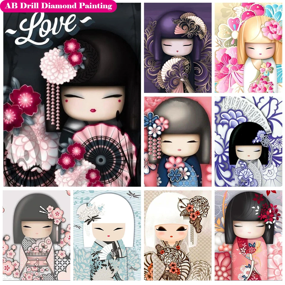 Cartoon Full Square/round Diamond AB Diamond Art Japanese Geisha Diamond Painting Kit S Abstract Art Diamond Mosaic Home Decor
Cartoon Full Square/round Diamond AB Diamond Art Japanese Geisha Diamond Painting Kit S Abstract Art Diamond Mosaic Home Decor