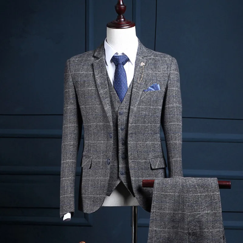 2021 (jacket +vest +pant) Men Suits Prom Tuxedo Slim Fit 3 Piece Groom Wedding Suits For Men Custom Blazer Terno Masuclino S-6XL
2021 (jacket +vest +pant) Men Suits Prom Tuxedo Slim Fit 3 Piece Groom Wedding Suits For Men Custom Blazer Terno Masuclino S-6XL