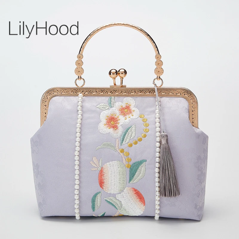 Handmade Female Satin Floral Embroidery Clasp Handbag Women Vintage Retro Chic Chinese Tassel Elegant Pearl Chain Messenger Bag
Handmade Female Satin Floral Embroidery Clasp Handbag Women Vintage Retro Chic Chinese Tassel Elegant Pearl Chain Messenger Bag