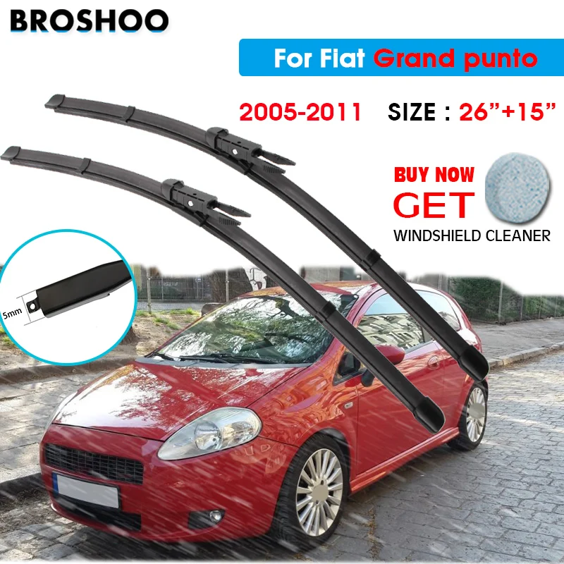 Car Wiper Blade For Fiat Grand punto 26"+15" 2005-2011 Auto Windscreen Windshield Wiper Blades Window Wash Fit Pinch Tab Arm
Car Wiper Blade For Fiat Grand punto 26"+15" 2005-2011 Auto Windscreen Windshield Wiper Blades Window Wash Fit Pinch Tab Arm
