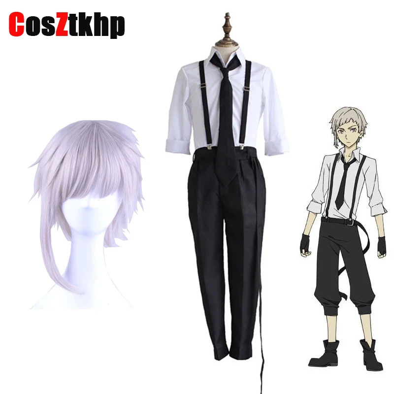 CosZtkhp 2021 New Anime Bungo Stray Dogs Atsushi Nakajima Cosplay Costumes Wigs Shirts Pants Tie Gloves Set
CosZtkhp 2021 New Anime Bungo Stray Dogs Atsushi Nakajima Cosplay Costumes Wigs Shirts Pants Tie Gloves Set