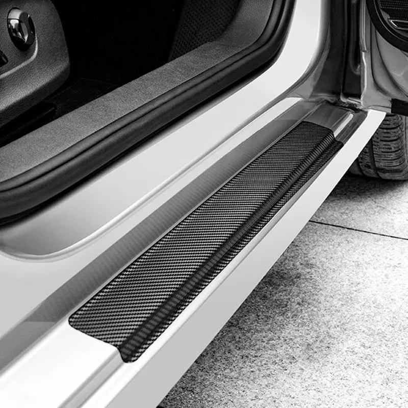 4PCS Car Door Threshold Scuff Plate Stickers For Ford Focus kuga Fiesta Ecosport Mondeo Skoda octavia Fabia Rapid Yeti | Автомобили и