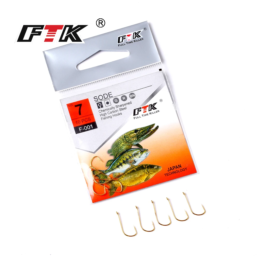 FTK Gold Fishhooks 10-30Pcs Jig Carp Feeder Anzol High Carbon Steel Barbed Hooks with Ringed for Carp Fishing Accessories
FTK Gold Fishhooks 10-30Pcs Jig Carp Feeder Anzol High Carbon Steel Barbed Hooks with Ringed for Carp Fishing Accessories