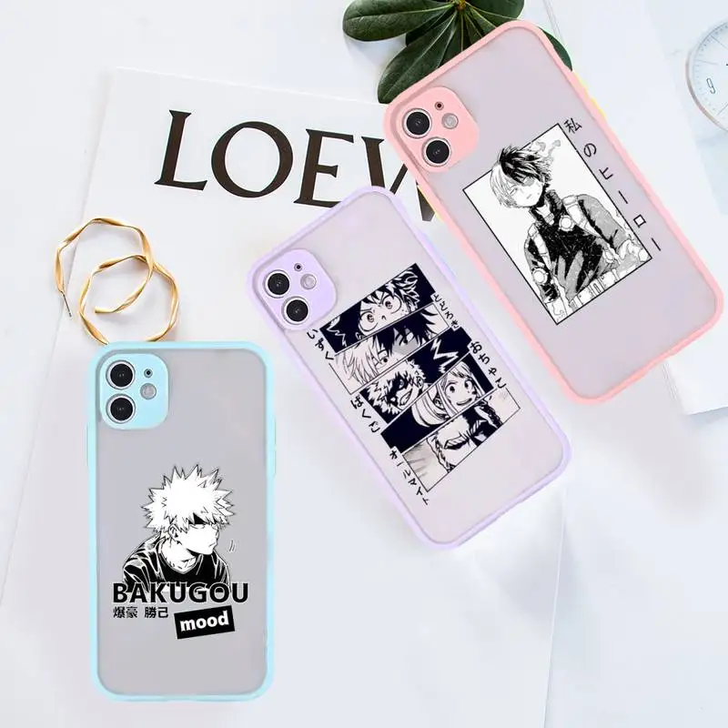 My Hero Academia Deku Bakugou Boku Phone Case For iPhone 12 11 Mini Pro XR XS Max 7 8 Plus X Matte transparent Purple Back Cover
My Hero Academia Deku Bakugou Boku Phone Case For iPhone 12 11 Mini Pro XR XS Max 7 8 Plus X Matte transparent Purple Back Cover