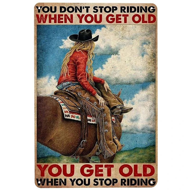 Cowgirl Riding Horse printed Metal Signs Retro Tin Signs Funny Poster Decor for Bar Pub Club Decoration for Living Room Home
Cowgirl Riding Horse printed Metal Signs Retro Tin Signs Funny Poster Decor for Bar Pub Club Decoration for Living Room Home