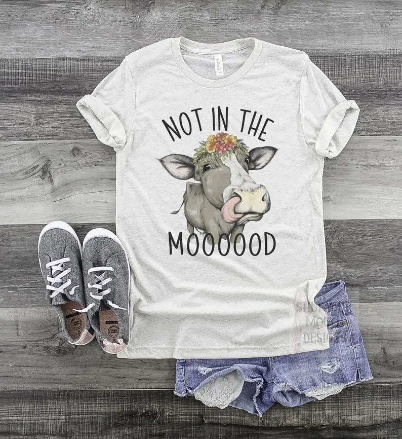 Not In The Moooood Cow TShirt Women Cotton Kawaii Fashion Harajuku Plus Size O Neck Graphic Mama T-shirt Short Sleeve Top Tees
Not In The Moooood Cow TShirt Women Cotton Kawaii Fashion Harajuku Plus Size O Neck Graphic Mama T-shirt Short Sleeve Top Tees