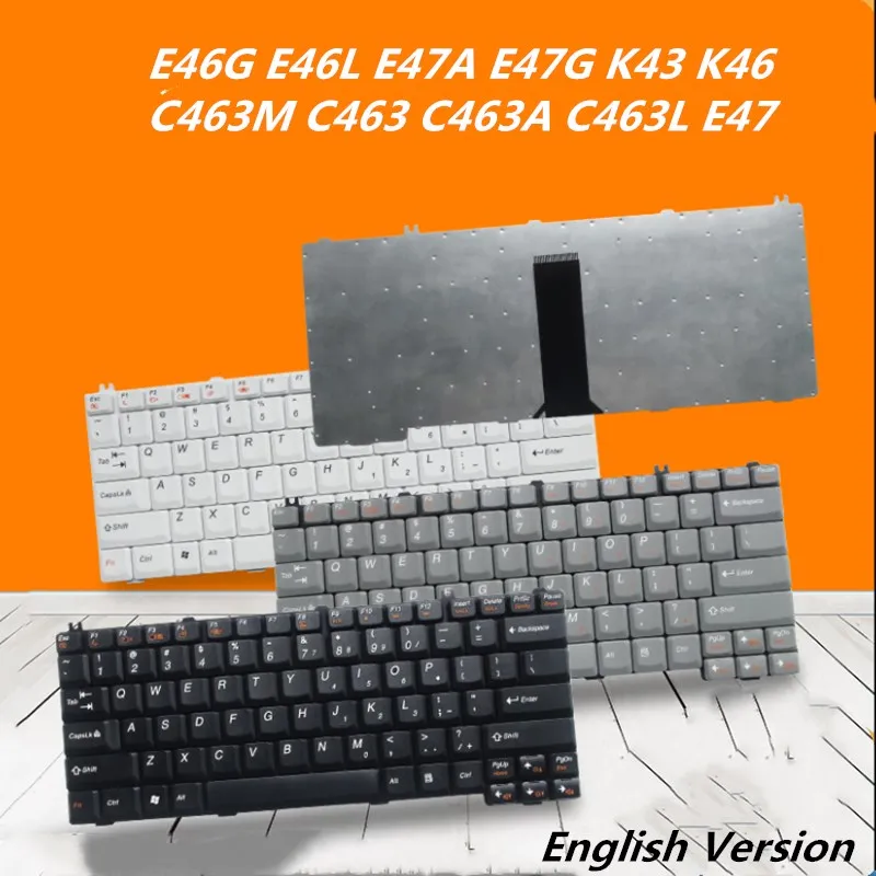 

Laptop English Keyboard For LENOVO E47 E46G E46L E47A E47G K43 K46 C463M C463 C463A C463L Notebook Palmrest Cover Upper Cover