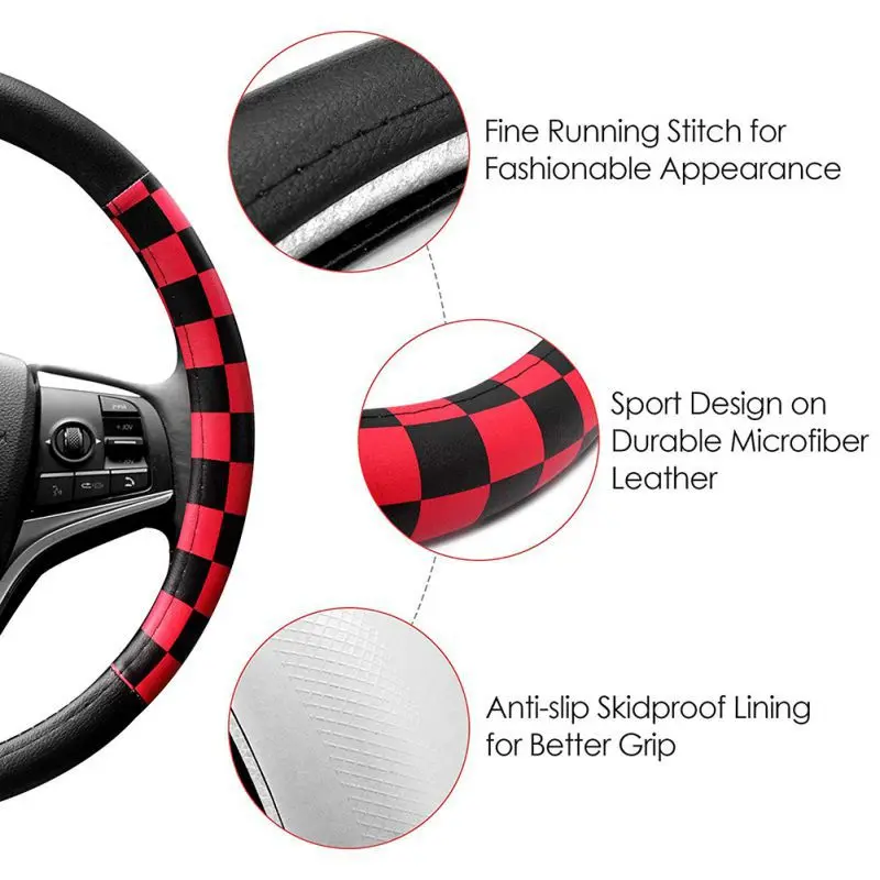 1PCS Carbon Fiber Car Steering Wheel Cover Soft Breathable Anti-slip Auto Steering Wheel Covers For Auto Car
1PCS Carbon Fiber Car Steering Wheel Cover Soft Breathable Anti-slip Auto Steering Wheel Covers For Auto Car