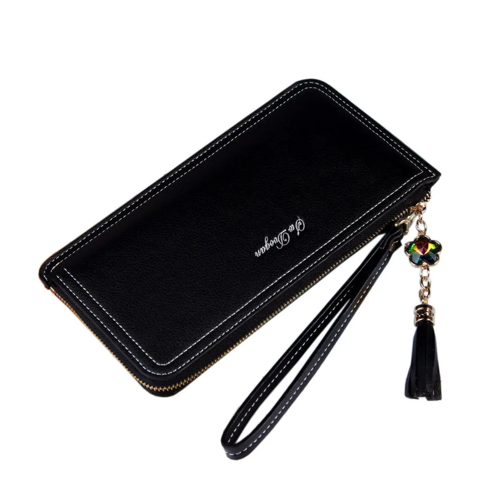 Women's Long Wallet Solid Color Multifunction Zipper Hand Hold Mobile Phone Bag Tassel Women's Wallet Multi-card Card Holder
Women's Long Wallet Solid Color Multifunction Zipper Hand Hold Mobile Phone Bag Tassel Women's Wallet Multi-card Card Holder