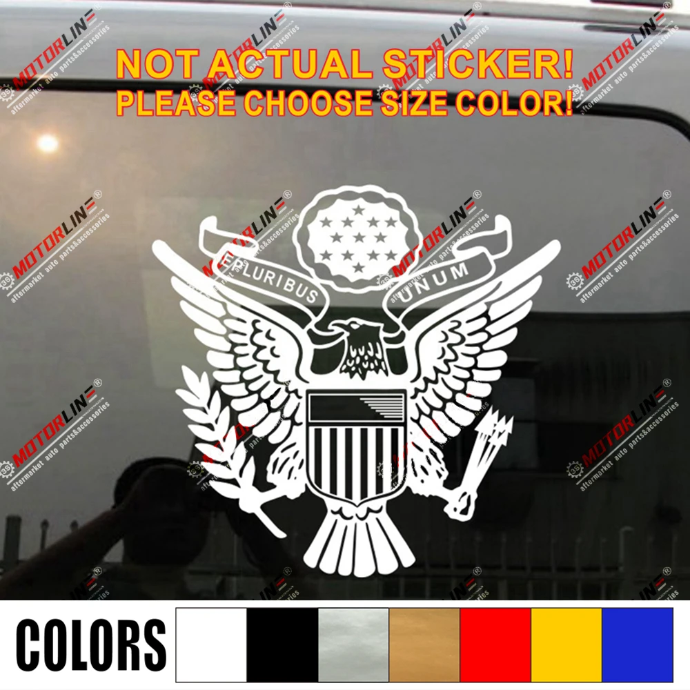 

US United States Great Seal Decal Sticker American Car Vinyl pick size color die cut no background