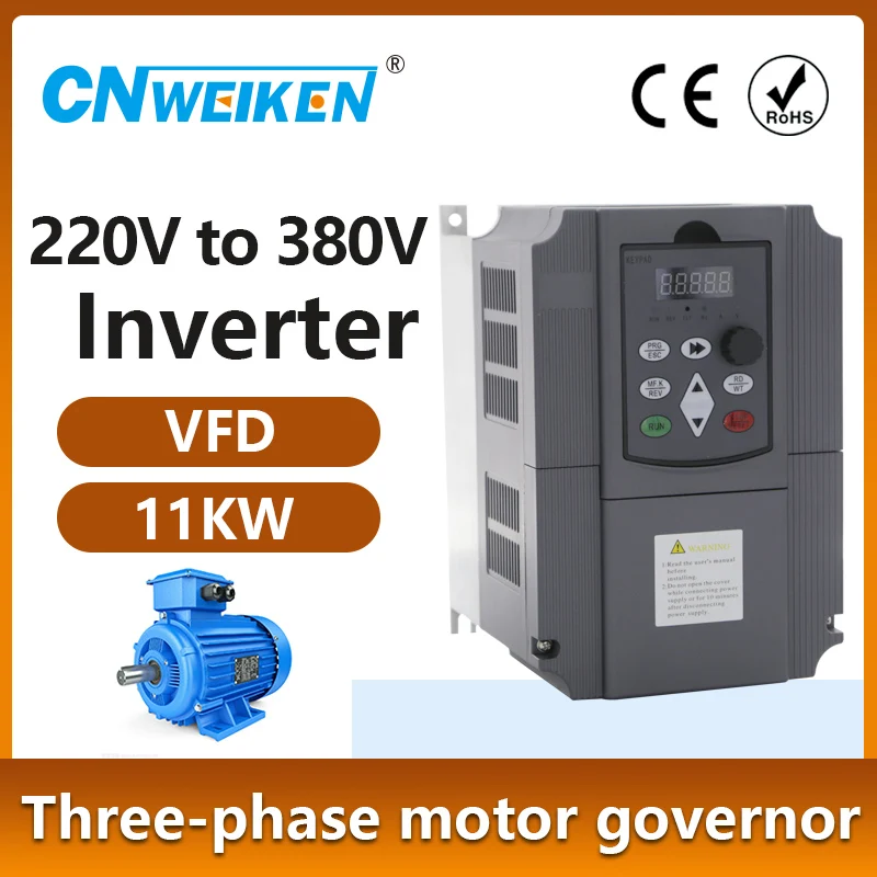 

1.5kw/2.2kw/4kw/5.5KW/7.5kw/11KW VSD 220v to 380v Spindle Inverters VFD AC drive frequency converter Factory Direct Sales