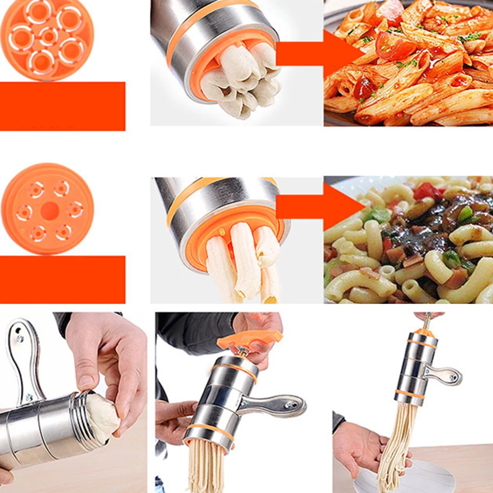 Noodles Maker Home Multifunction Portable With Moulds Durable Hand Tools Stainless Steel Food Kitchen Press Pasta Machine
Noodles Maker Home Multifunction Portable With Moulds Durable Hand Tools Stainless Steel Food Kitchen Press Pasta Machine