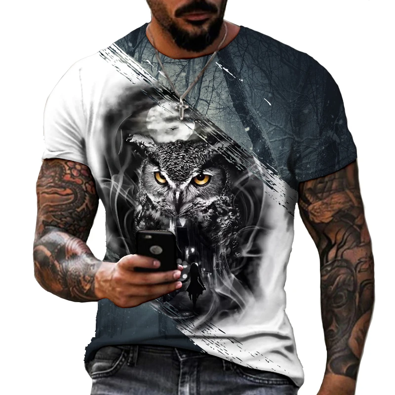 Free Shipping 2022 Spring And Summer New Short-sleeved Animal Owl Handsome 3D Printed T-shirt Street Trend Oversized Fashion Top
Free Shipping 2022 Spring And Summer New Short-sleeved Animal Owl Handsome 3D Printed T-shirt Street Trend Oversized Fashion Top