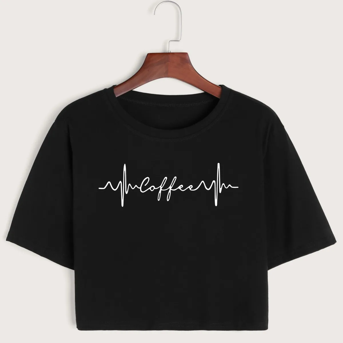 Coffee Heartbeat Women's Crop Shirt Cropped T-Shirt Crop Top Tee Summer Short Sleeve Cotton Tops Female Girls Graphic T-Shirts
Coffee Heartbeat Women's Crop Shirt Cropped T-Shirt Crop Top Tee Summer Short Sleeve Cotton Tops Female Girls Graphic T-Shirts