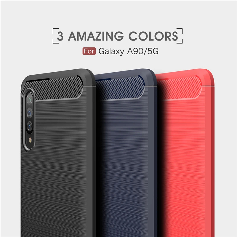 Carbon Fiber Case For Samsung Galaxy A90 5G Case Rubber Bumper Silicone Shockproof Cover For Samsung A90 5G Cover SM-A908F/DS
Carbon Fiber Case For Samsung Galaxy A90 5G Case Rubber Bumper Silicone Shockproof Cover For Samsung A90 5G Cover SM-A908F/DS