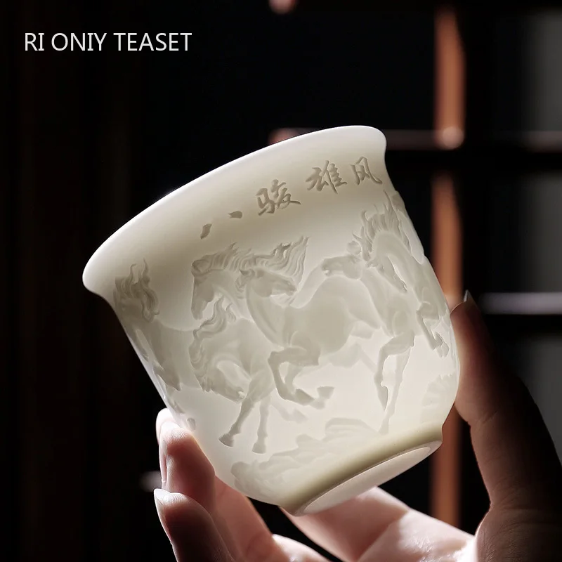 XIAOMI Boutique Ceramic Teacup Meditation Cup Handmade Three-dimensional Relief Tea Bowl Chinese Tea Set Accessories Master Cup
XIAOMI Boutique Ceramic Teacup Meditation Cup Handmade Three-dimensional Relief Tea Bowl Chinese Tea Set Accessories Master Cup