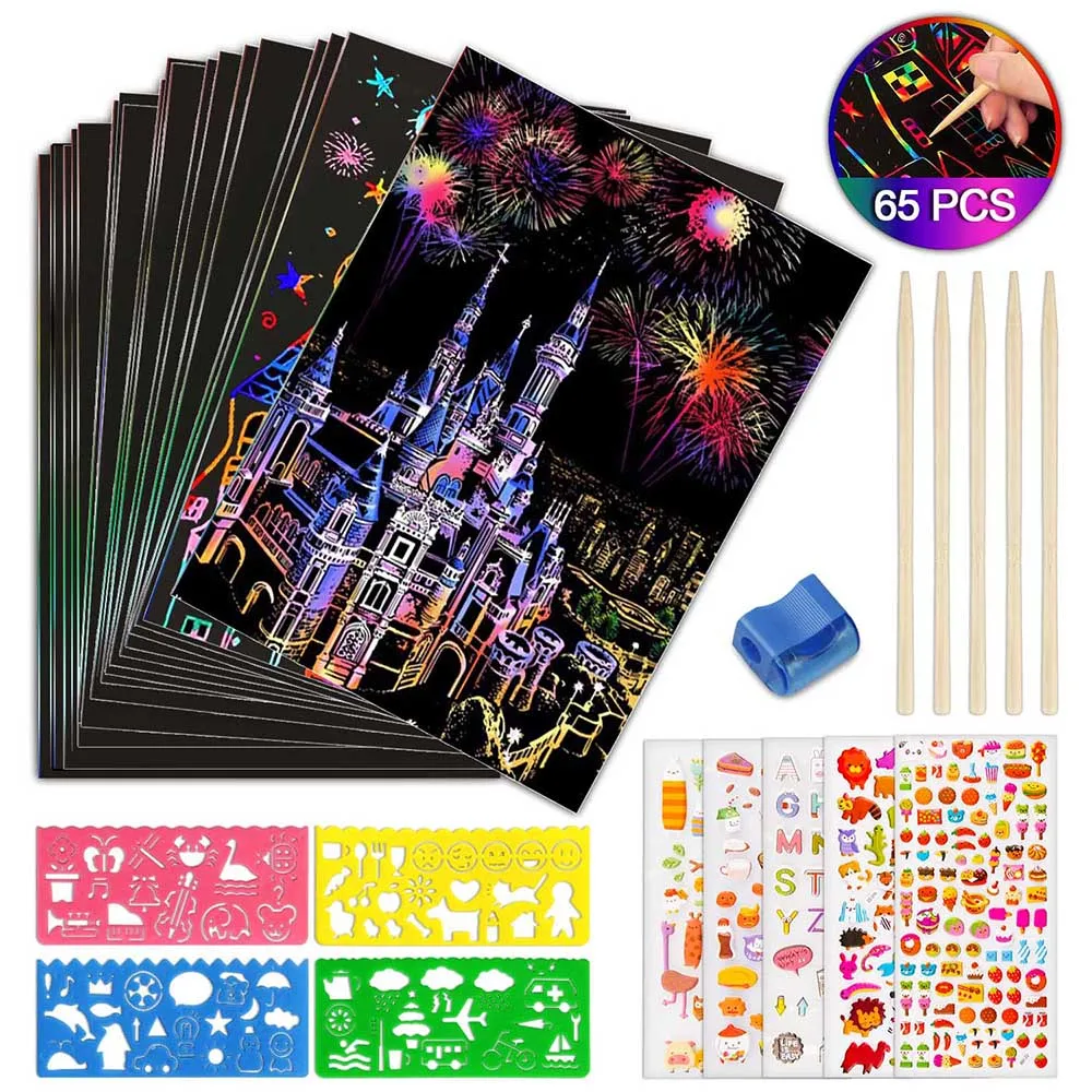 1set Scraper Painting Papers Kids Colored Paper for Scratch Art Paper Set Drawing Sticks DIY Art Painting Toy Children Gift
1set Scraper Painting Papers Kids Colored Paper for Scratch Art Paper Set Drawing Sticks DIY Art Painting Toy Children Gift