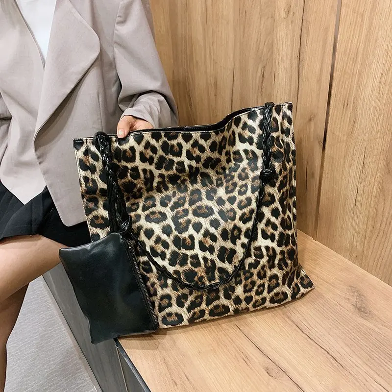 2PCS Large Capacity Women's Single Shoulder Bag New Fashion Leopard Print Tote Bags Female Designer Luxury Brand Handbag Purse
2PCS Large Capacity Women's Single Shoulder Bag New Fashion Leopard Print Tote Bags Female Designer Luxury Brand Handbag Purse