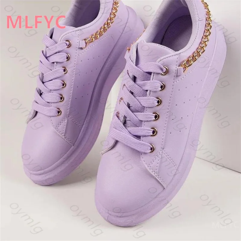 New spot pancake thick-soled metal chain casual sneakers women's large size shallow mouth single shoes women
New spot pancake thick-soled metal chain casual sneakers women's large size shallow mouth single shoes women