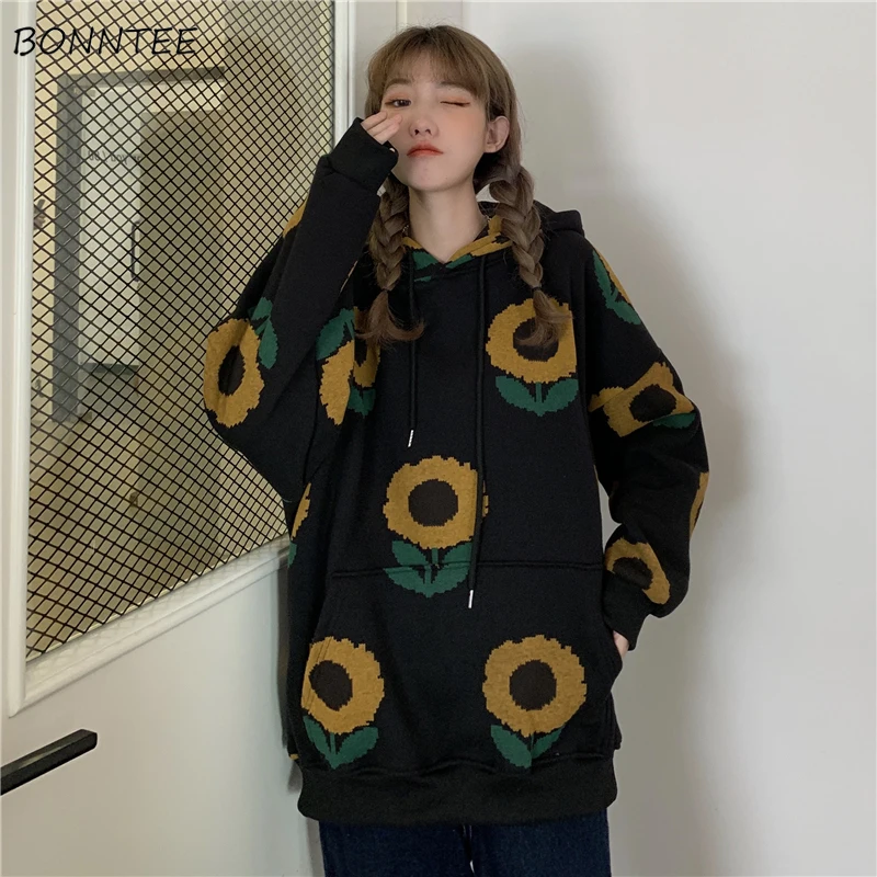 With Hat Hoodies Women Thicker College Plus Velvet Simple Front Pocket Trendy All-match Leisure Soft Loose Mujer Clothes Floral
With Hat Hoodies Women Thicker College Plus Velvet Simple Front Pocket Trendy All-match Leisure Soft Loose Mujer Clothes Floral
