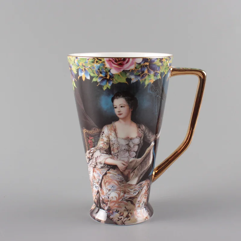 European-style water cup bone China mug large-capacity retro creative ceramic home coffee teacup
European-style water cup bone China mug large-capacity retro creative ceramic home coffee teacup