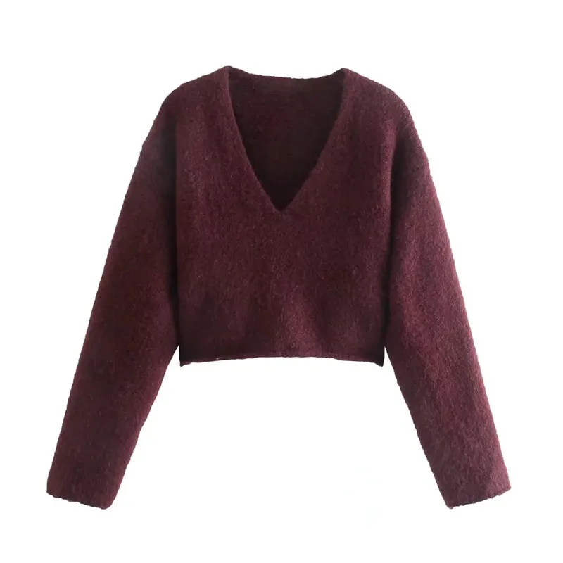 ZA 2021 autumn new women's clothing fashion versatile temperament European and American casual retro short sweater
ZA 2021 autumn new women's clothing fashion versatile temperament European and American casual retro short sweater