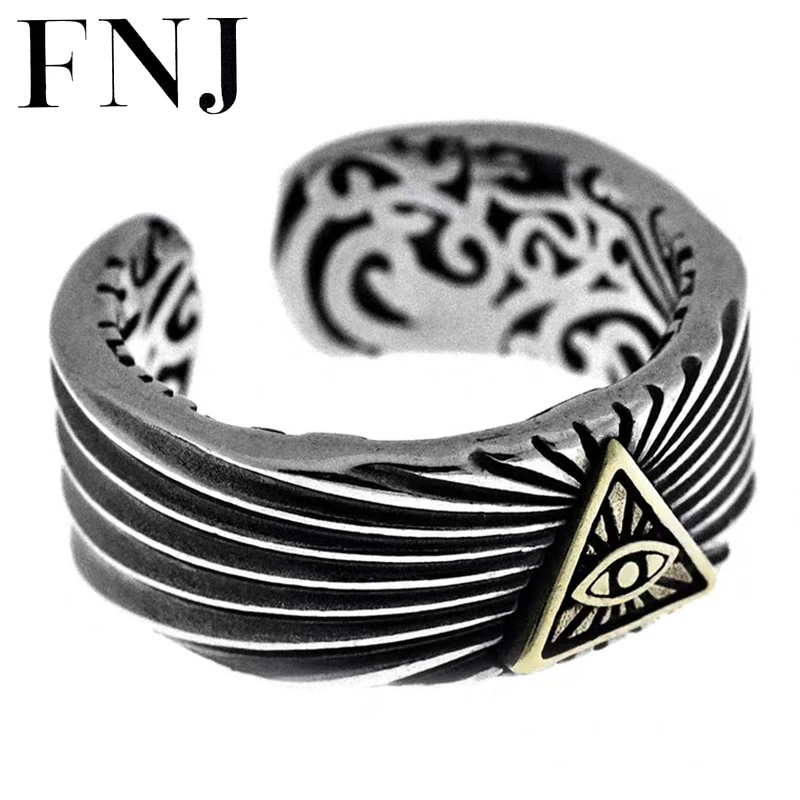 FNJ 925 Silver Eye Ring Original S925 Sterling Thai Silver Rings for Women Men Jewelry Adjustable Size USA 7-11
FNJ 925 Silver Eye Ring Original S925 Sterling Thai Silver Rings for Women Men Jewelry Adjustable Size USA 7-11