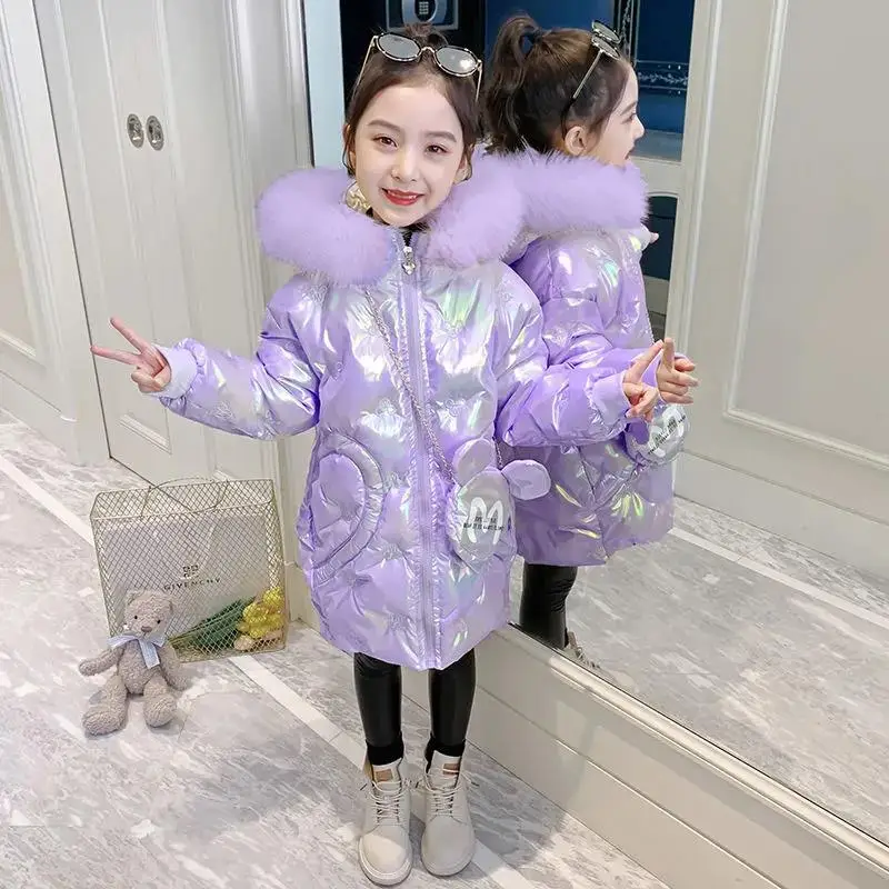 High Quality Girls Winter Jacket Children Cartoon Embroidery Coat Thicken Warm Parka Kids Fur Hooded Clothing Outerwear with Bag
High Quality Girls Winter Jacket Children Cartoon Embroidery Coat Thicken Warm Parka Kids Fur Hooded Clothing Outerwear with Bag