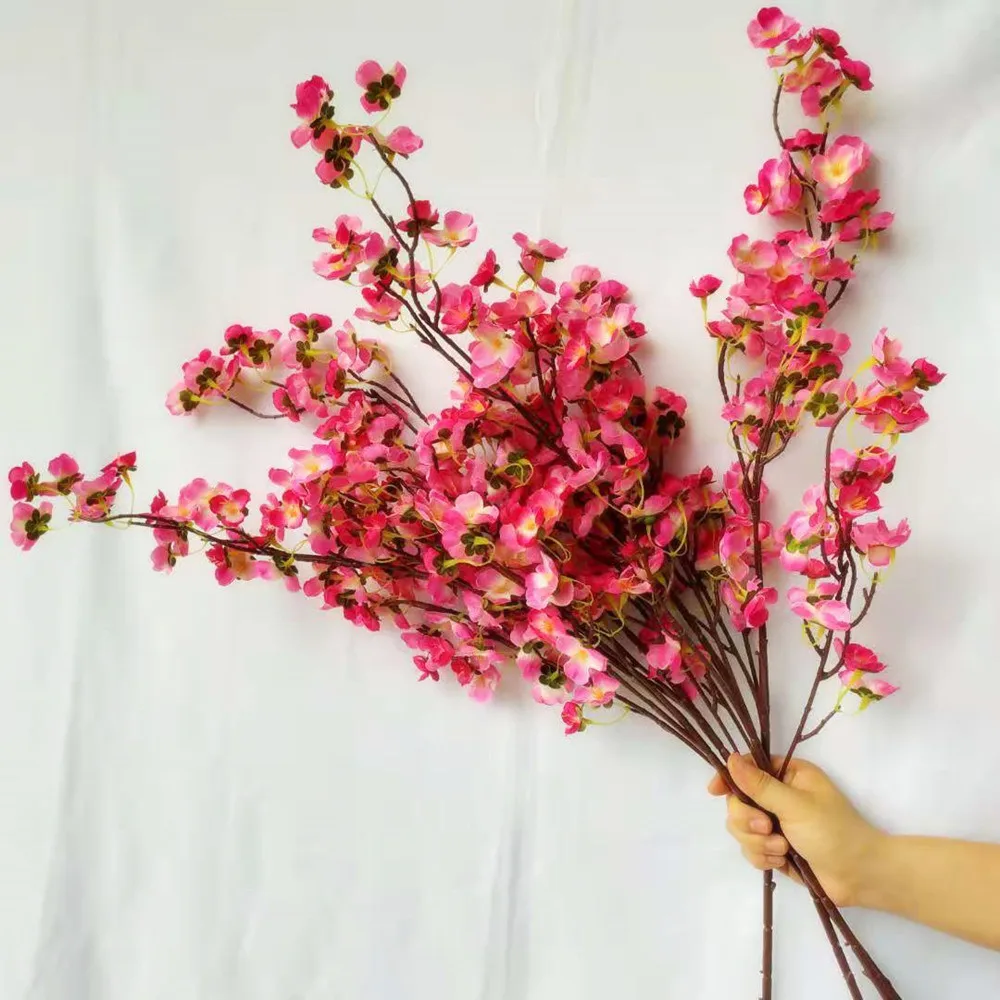 5pcs Silk Cherry Blossom Stems 38" Simulation Faux Cherry Flower Tree Branches for Wedding Home Decorative Artificial Flowers
5pcs Silk Cherry Blossom Stems 38" Simulation Faux Cherry Flower Tree Branches for Wedding Home Decorative Artificial Flowers
