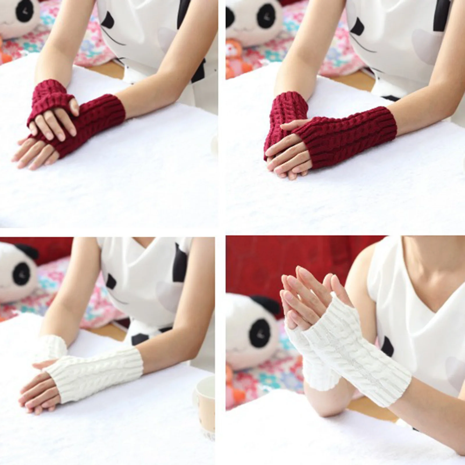 Fingerless Gloves Knit Mittens Warm Wrist Half Finger Gloves Arm Hand Warmer Winter Unisex LXH
Fingerless Gloves Knit Mittens Warm Wrist Half Finger Gloves Arm Hand Warmer Winter Unisex LXH
