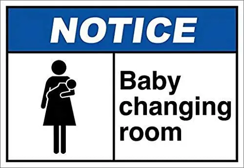 Metal Signs for Outdoors Baby Changing Room Notice OSHA/ANSI Metal Sign 8 X 12 Inch
Metal Signs for Outdoors Baby Changing Room Notice OSHA/ANSI Metal Sign 8 X 12 Inch
