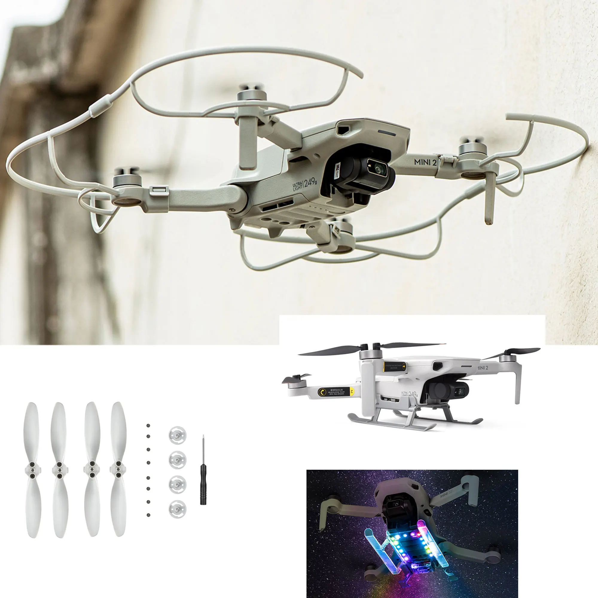 Защита для пропеллера Mavic Mini 2, бампер, светодиодный шасси для DJI Mini 2/Mini SE, аксессуары для дрона, лезвия, крышка винта 
Защита для пропеллера Mavic Mini 2, бампер, светодиодный шасси для DJI Mini 2/Mini SE, аксессуары для дрона, лезвия, крышка винта