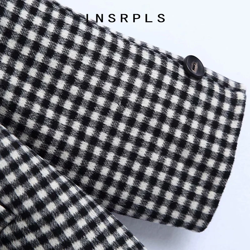 INSRPLS Women Fashion Loose Check Woollen Jacket Coat Vintage Long Sleeve Pockets Plaid Female Outerwear Chic Tops
INSRPLS Women Fashion Loose Check Woollen Jacket Coat Vintage Long Sleeve Pockets Plaid Female Outerwear Chic Tops