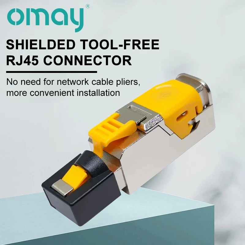 OMAY RJ45 Connector Cat8 Network Cable keystone 40G 2000MHz Industrial Ethernet Lan RJ 45 Male Female Connector
OMAY RJ45 Connector Cat8 Network Cable keystone 40G 2000MHz Industrial Ethernet Lan RJ 45 Male Female Connector