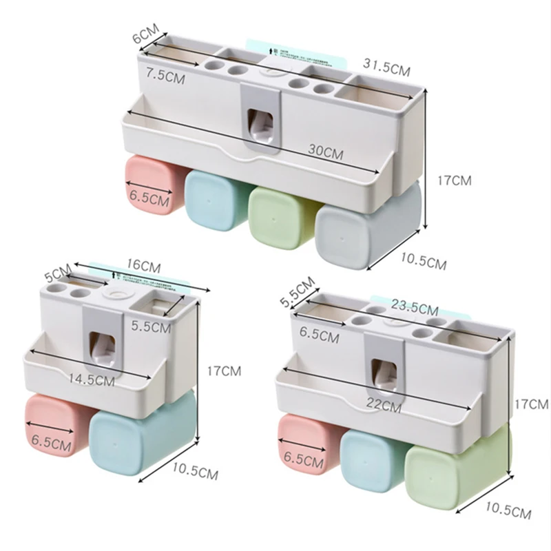 Automatic Toothpaste Squeezer Set Multi-function Toothbrush Storage Racks Wall Mounted Waterproof Bath Shelf Bathroom Organizer
Automatic Toothpaste Squeezer Set Multi-function Toothbrush Storage Racks Wall Mounted Waterproof Bath Shelf Bathroom Organizer