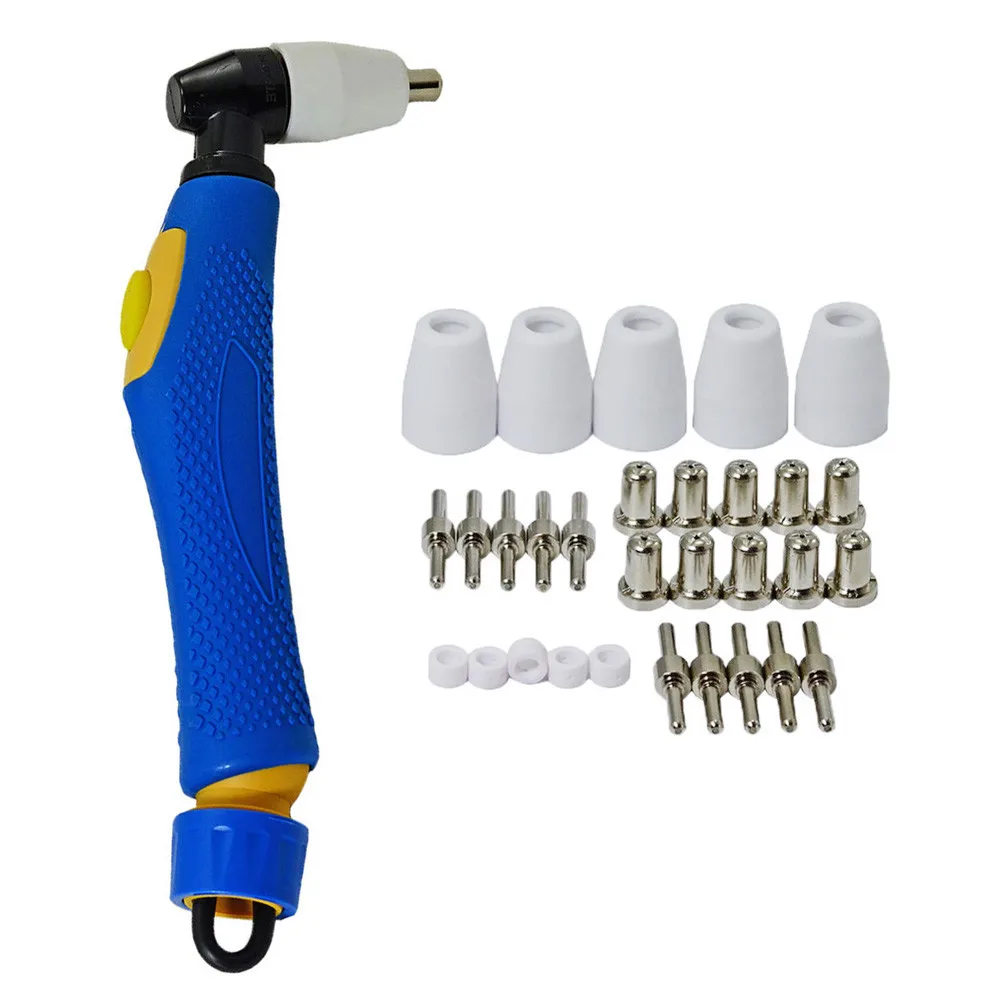 31pcs/set Air Plasma Cutter Torch Body Electrodes Gas Ring Shieded-Cups Kit 18866L Nozzle Lengthened Nickel-plated Copper Ref
31pcs/set Air Plasma Cutter Torch Body Electrodes Gas Ring Shieded-Cups Kit 18866L Nozzle Lengthened Nickel-plated Copper Ref