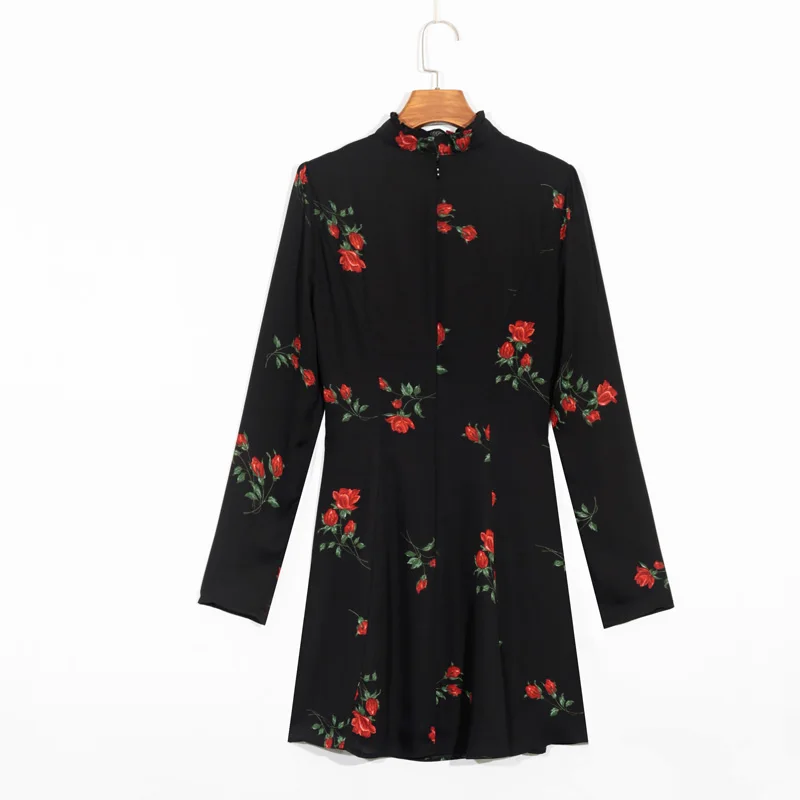 Summer holiday long sleeve mini women's dress casual flower printed slim dress Vestidos
Summer holiday long sleeve mini women's dress casual flower printed slim dress Vestidos