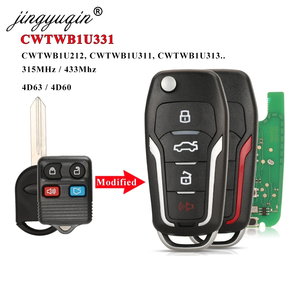 Модифицированный дистанционный автомобильный флип-ключ jingyuqin CWTWB1U331 для Ford F150